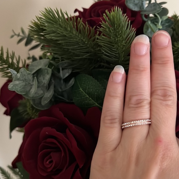 Elegant, Romantic Wedding Ring Set for Parties - Rose Gold - Picture 8 of 11